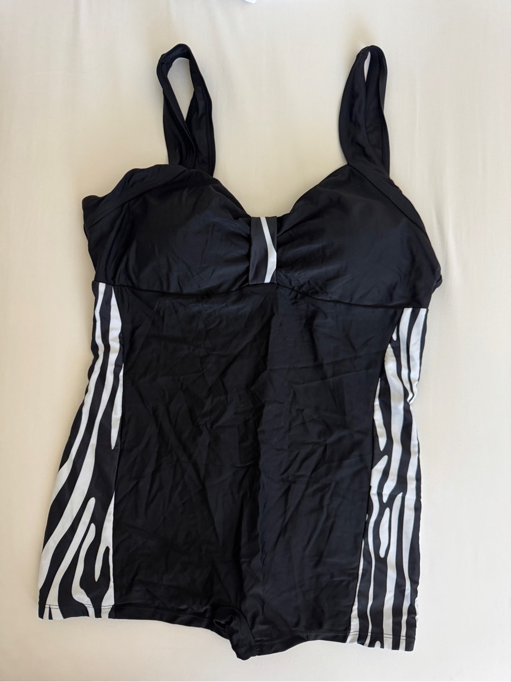 Meet Curve Tankini Shorty Sports One-Piece swimsuit in black and white size XL